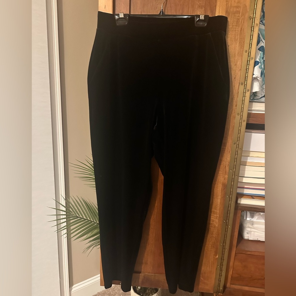 Loft Elegant Black Velvet Pants NWOT 
Size Large.
